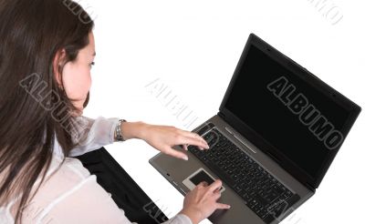 business woman on laptop