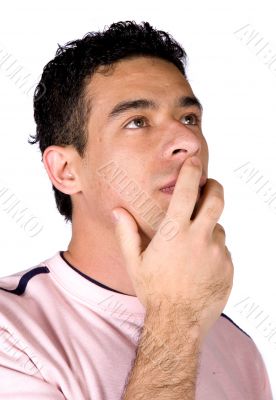 casual pensive man