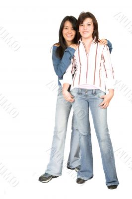 happy sisters