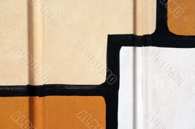 Abstract painting on a wall