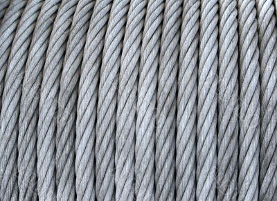 Steel cable on a coil
