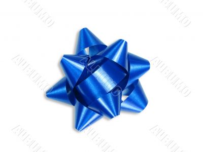 Blue gift bow (+ clipping path)