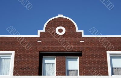 Facade of a brick house
