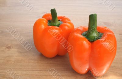 Sweet orange peppers