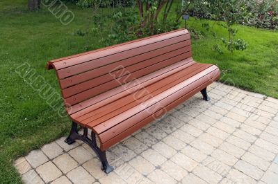 Wooden bench in the park