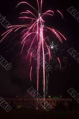 Fireworks trails