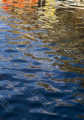 Color water reflections