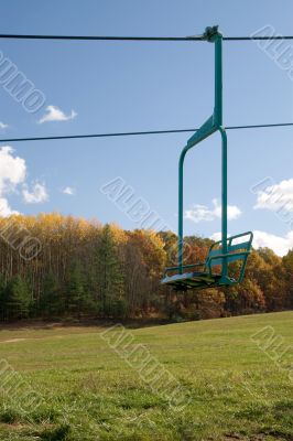 Chair Lift in Fall