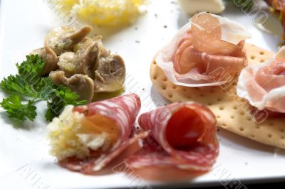 Plate of antipasti