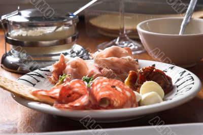 Plate of antipasti
