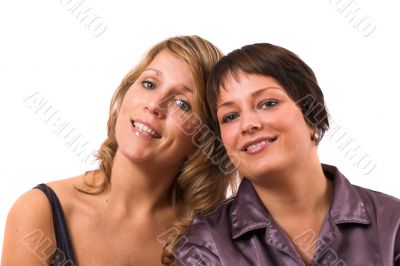 Heads close together