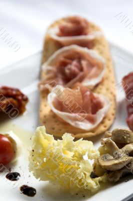 Plate of antipasti