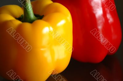 Yellow and red paprica