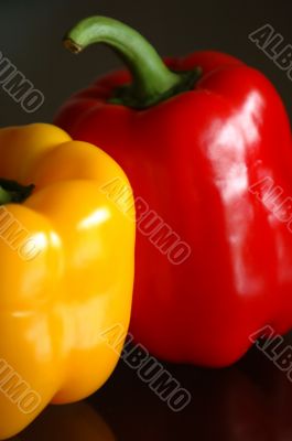 Yellow and red paprica