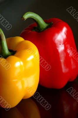 Yellow and red paprica