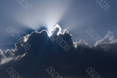 sun drawing water