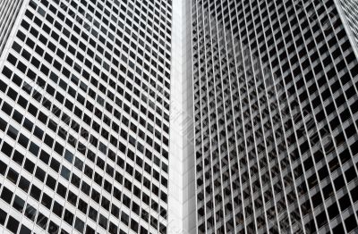 Inside corner of a corporate building