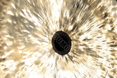 Chinese cymbal: shiny metallic texture