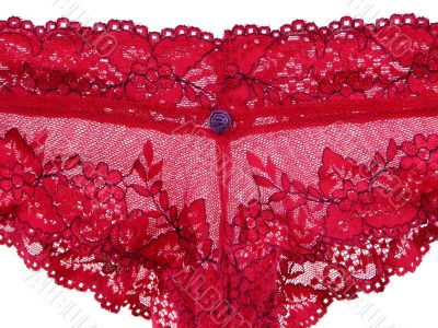 Red lacy lingerie
