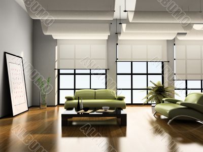 Home interior 3D rendering
