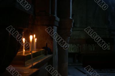 Candles in a church