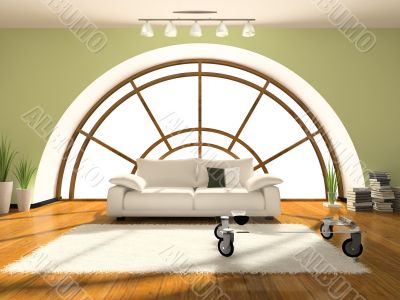 Home interior 3D rendering