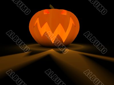 Traditional pumpkin on Halloween