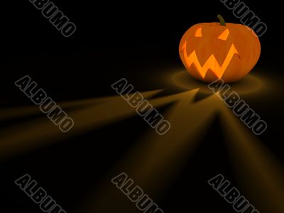 Traditional pumpkin on Halloween