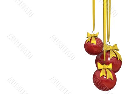 Christmas ball  isolated over white