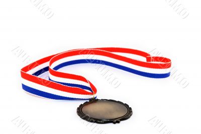 Blank medal with tricolor ribbon