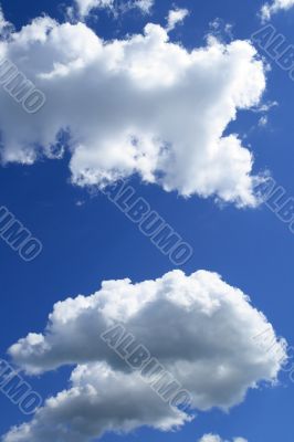 White clouds in the sky