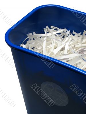 Blue recycle bin (+clipping path)