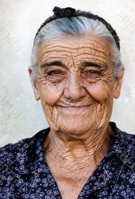 Happy old lady