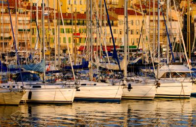 Vieux port, old port in Cannes, France