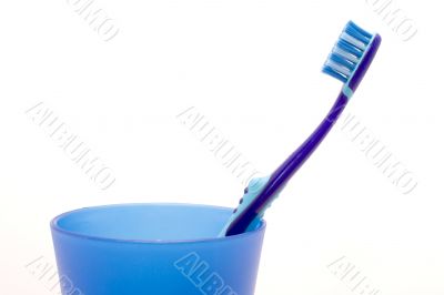 blue toothbrush