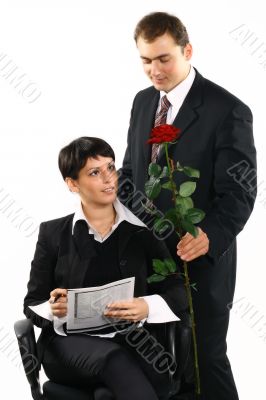 present it a flower