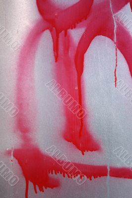 Abstract airbrush graffiti on old metal