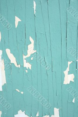 Green peeling paint
