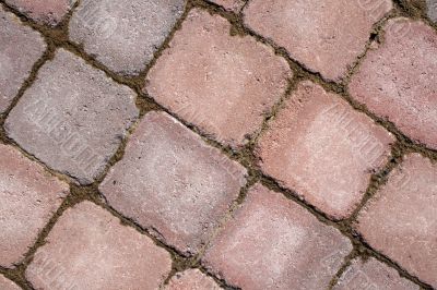 Diagonal stone tile pattern