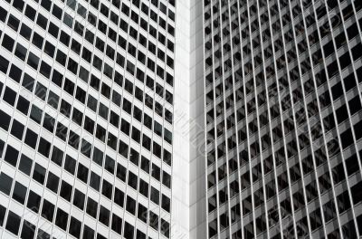 Inside corner of a corporate building