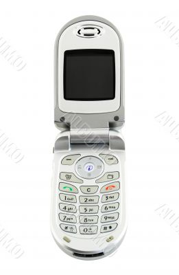 Clamshell cell phone isolated on white (+ clipping path)