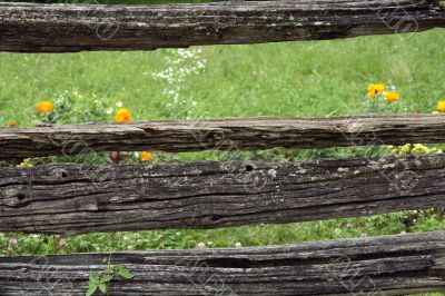 Very old rustic fence