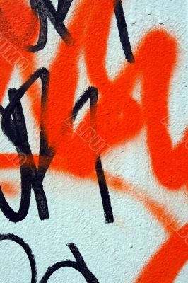 Abstract red airbrush graffiti