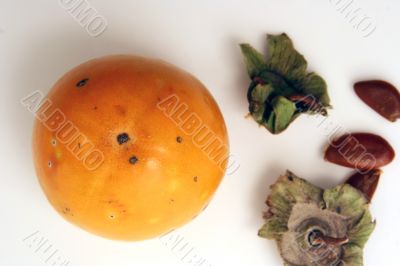 Persimmon isolated in white background