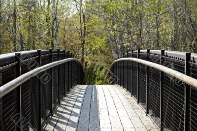 Small wooden bridge