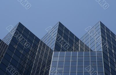 Triangular shape of an office building