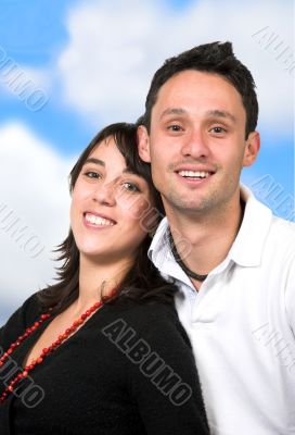 happy casual couple