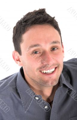casual guy portrait on white