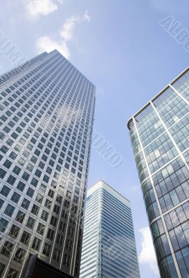 corporate buildings towards the sky