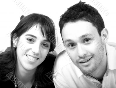 couple in black and white